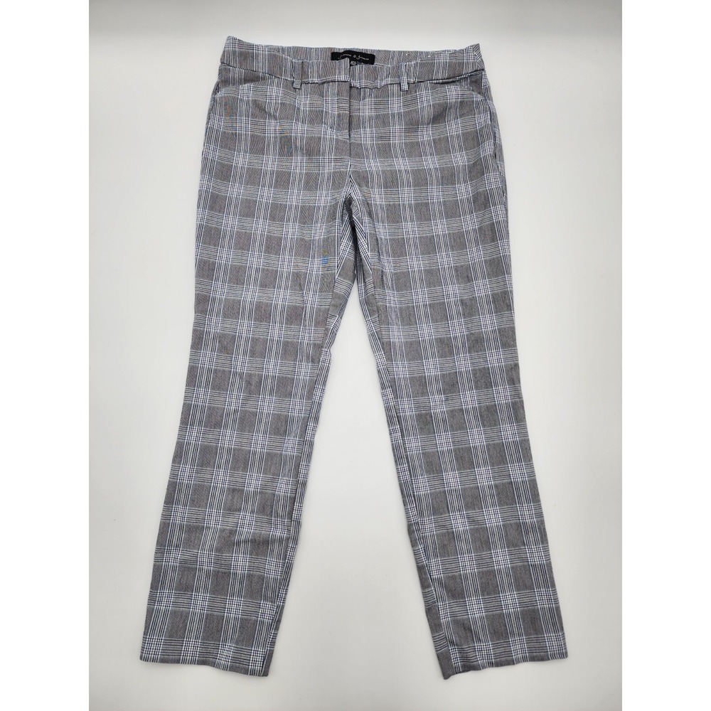 JASMINE AND JULIA WOMENS WORK PANTS PLAID SIZE 8 M